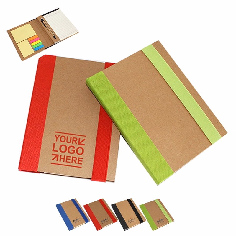 Recycle sticky notebook & pen set