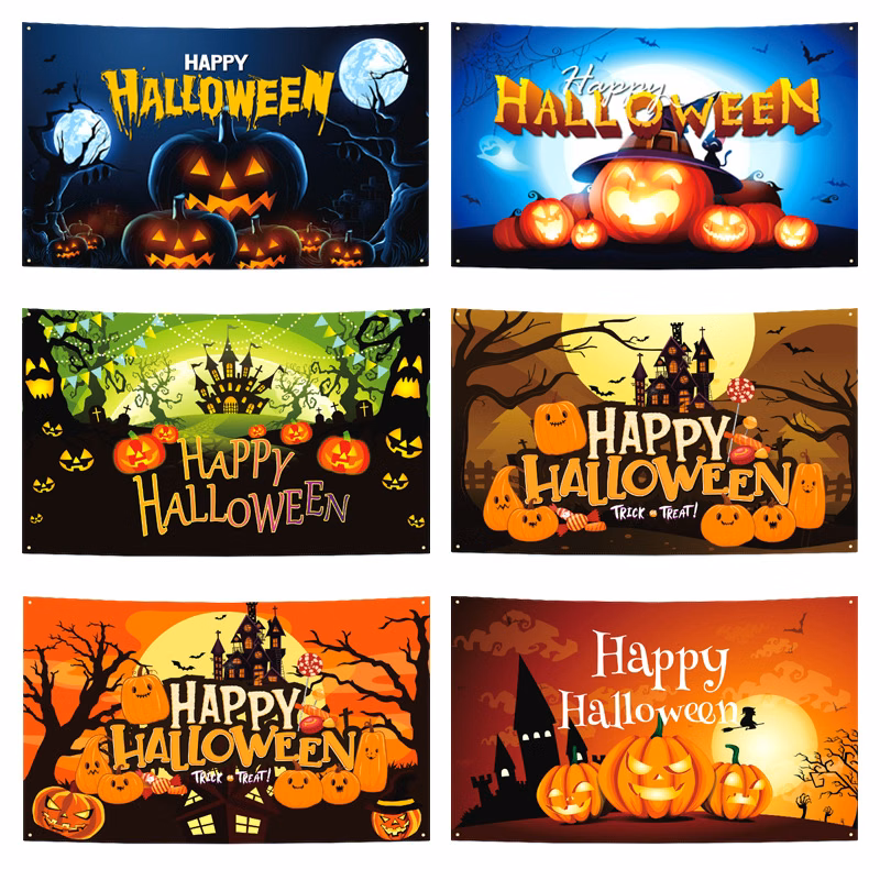 Personalized Jumbo Halloween Sign – 3.6'x6' Custom Name Trick-or-Treat Banner