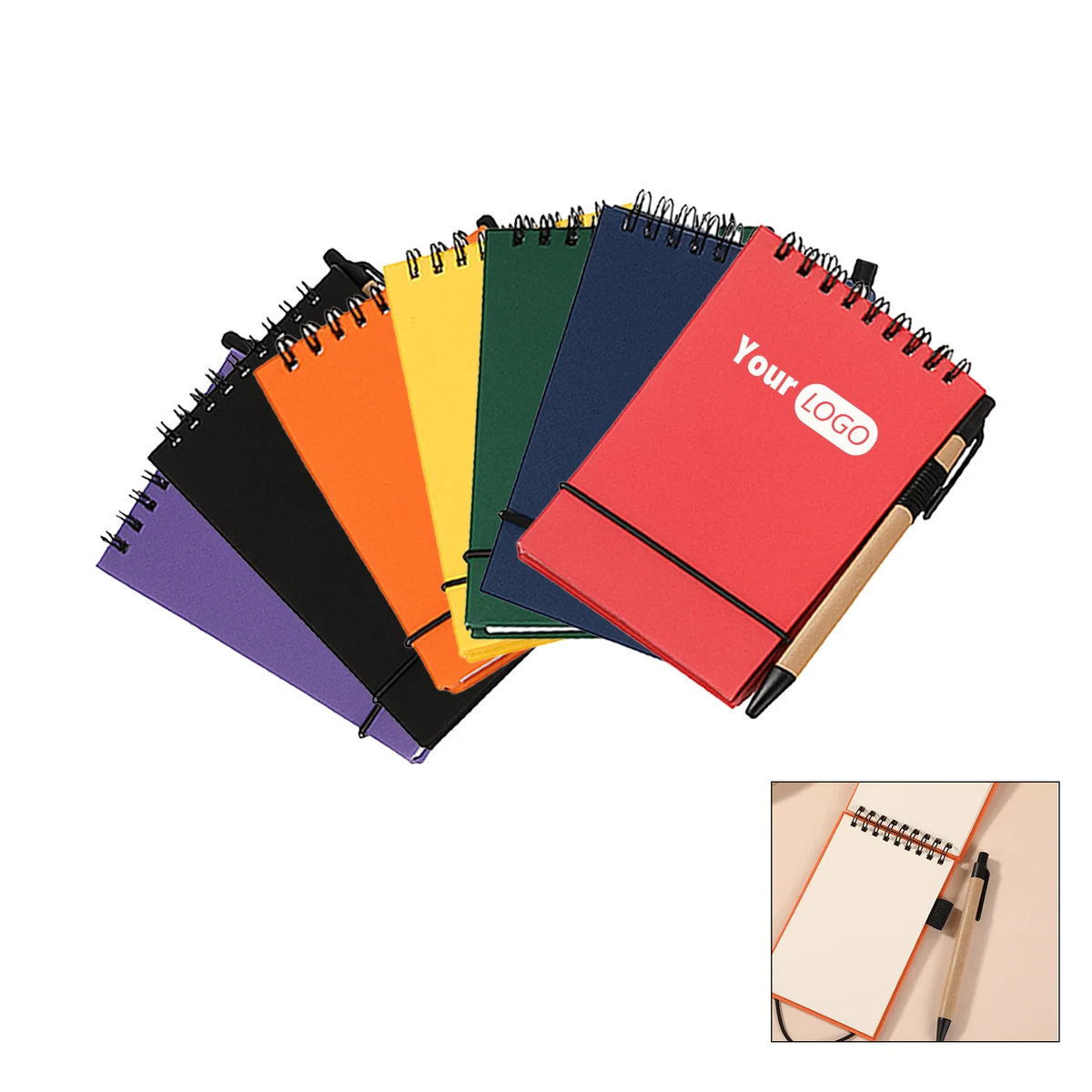 Spiral Bound Notepad with Pen 1