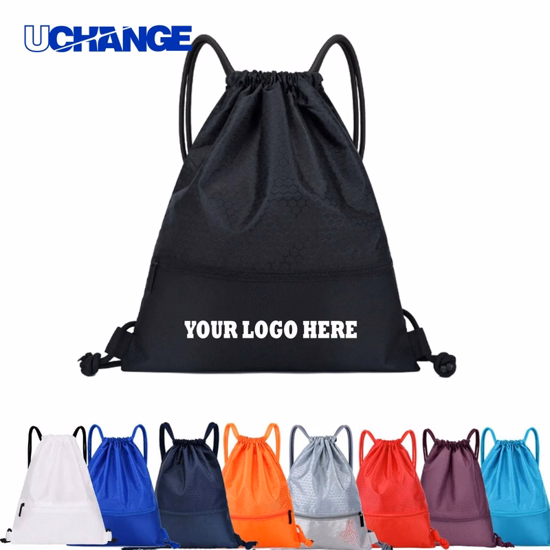 Zippered Training Drawstring Gym Backpack
