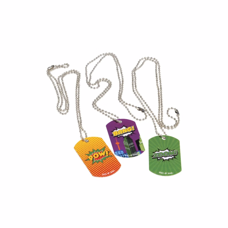 Superhero Dog Tags - Assorted