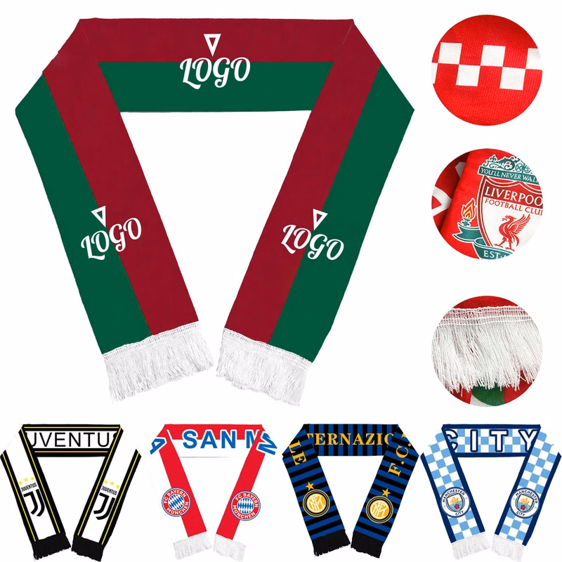 Personalizedized Football Fan Scarf With Fringe
