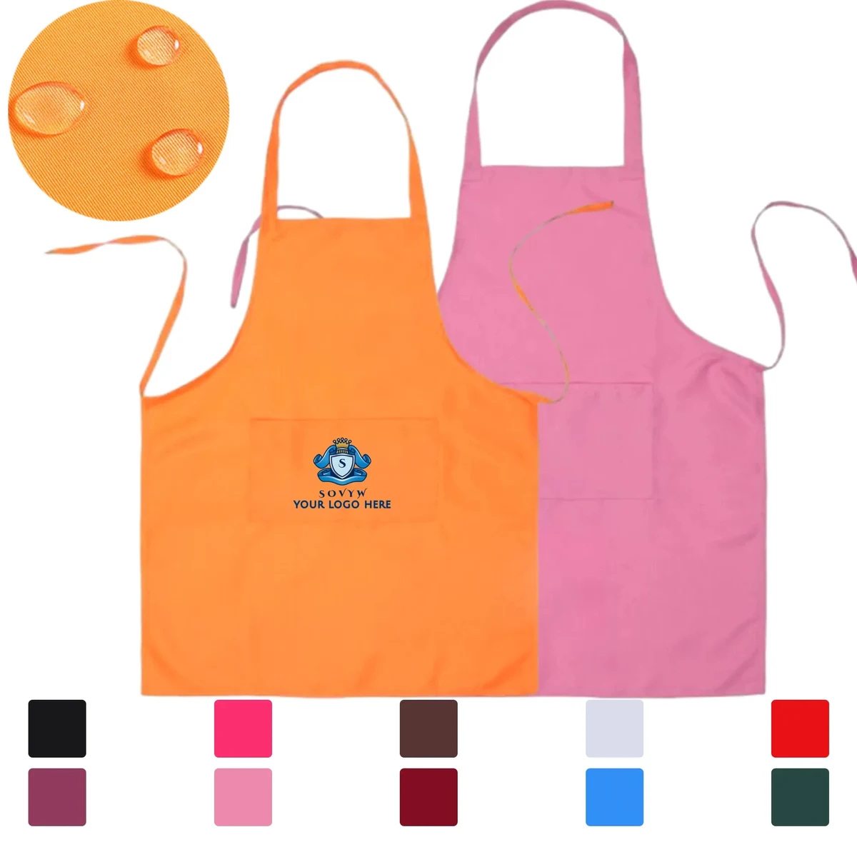 Kitchen Aprons w/ 2 Pockets 1