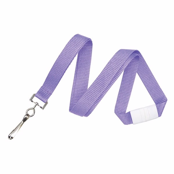 5/8" Neon Flat Polyester Lanyard w/ Breakaway