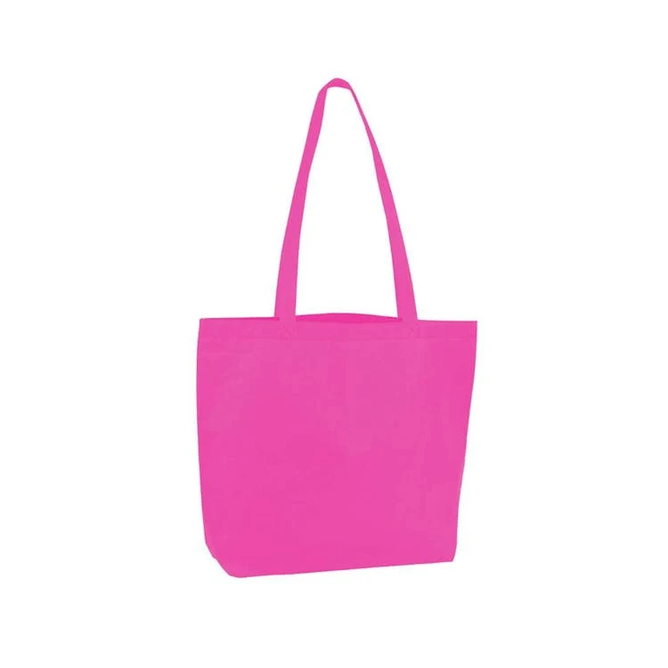 Recycled Shopping Tote - Fuchsia Non-Woven Material 1