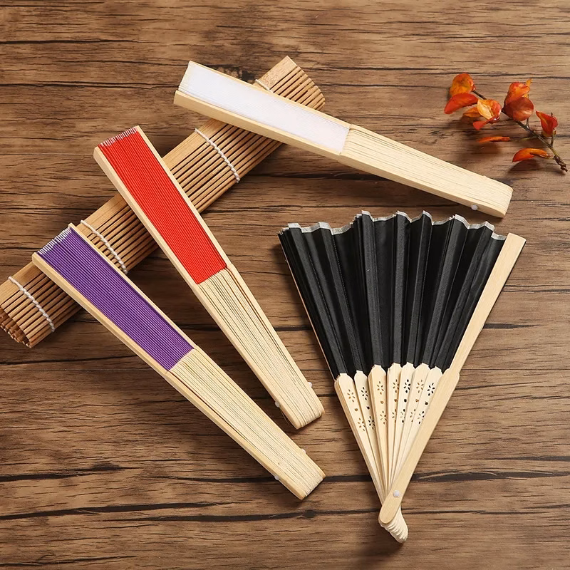 Folding Bamboo Paper Handheld Fan