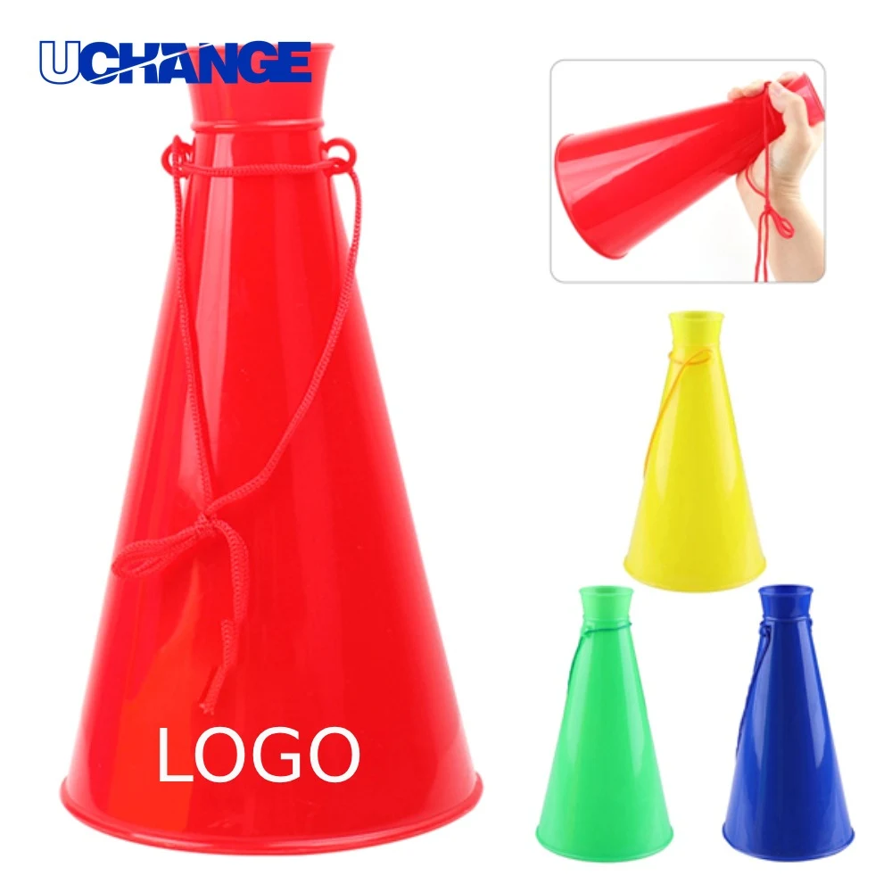 Plastic Cheer Blow Megaphone Noisemaker Plastic Cheer Blow Megaphone 1