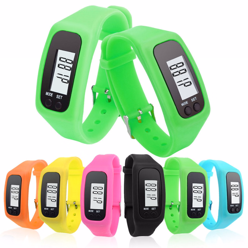 Silicone Pedometer Tracker Watch