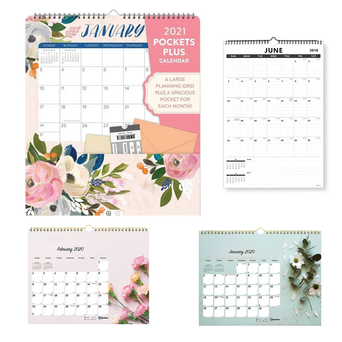 Custom Monthly Design Wall Calendar With Pocket 1