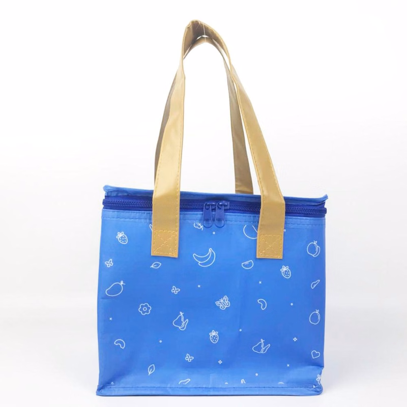 Stylish And Durable Lunch Bag With PU Leather Handles