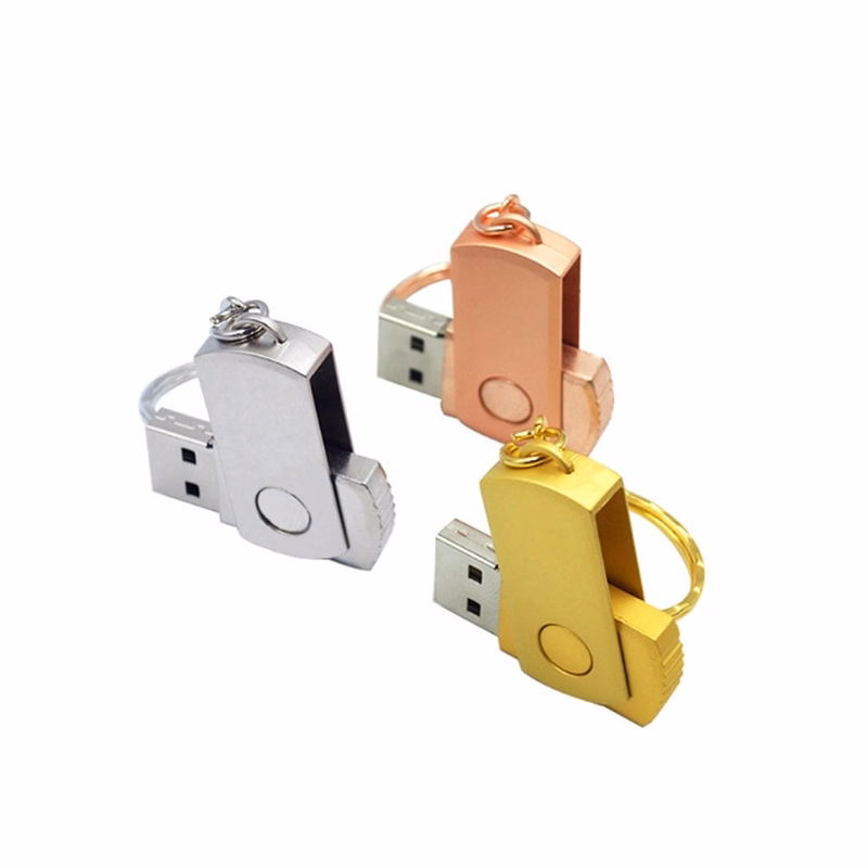 2 GB metal mini swivel usb drive