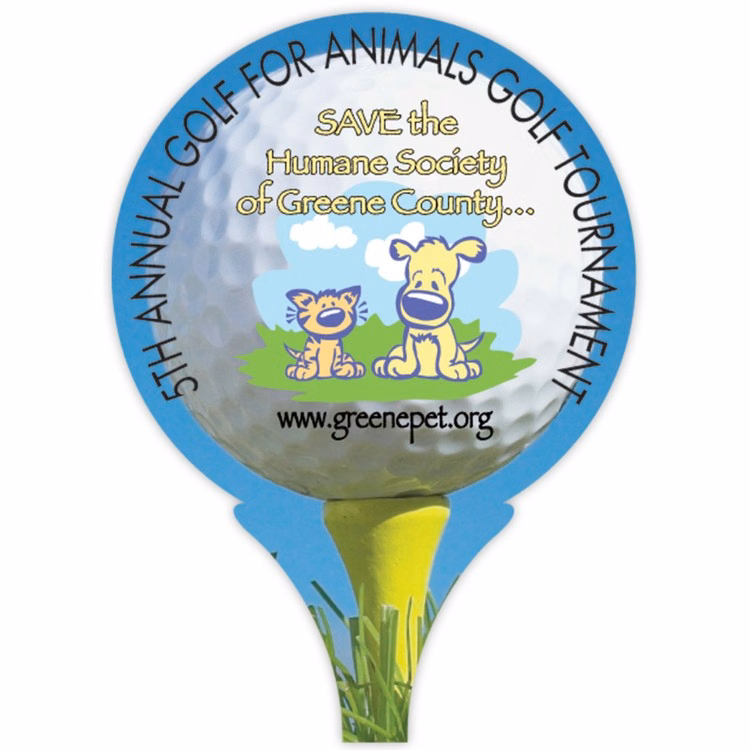 Vinyl Label (2"x 2.75") Golf Ball