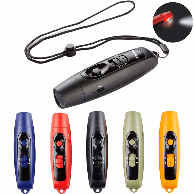 USB Rechargeable Electronic Whistle w/ LED Light