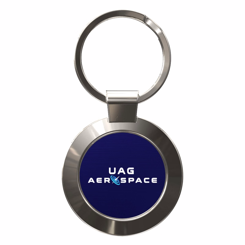 Vibraprint® Premium Bright Silver Round Key Tag