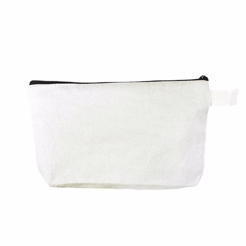 Small Cosmetic Pouch Zipper Handbag Student Stationery Pencil Case Canvas Storage Bag