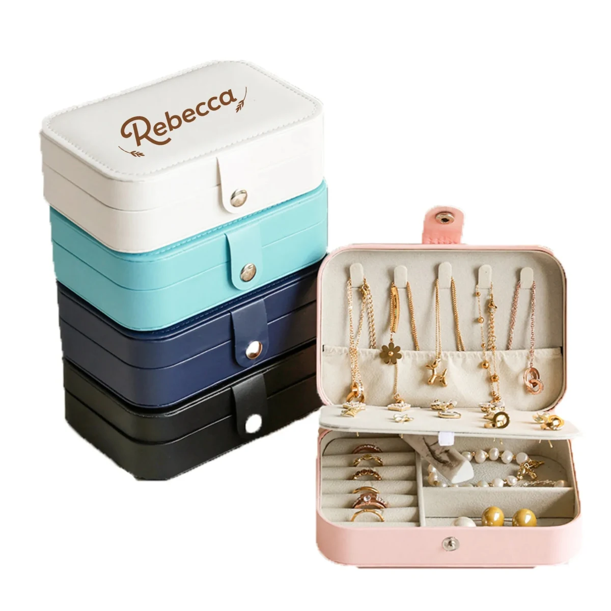 Customized portable jewelry storage box 1