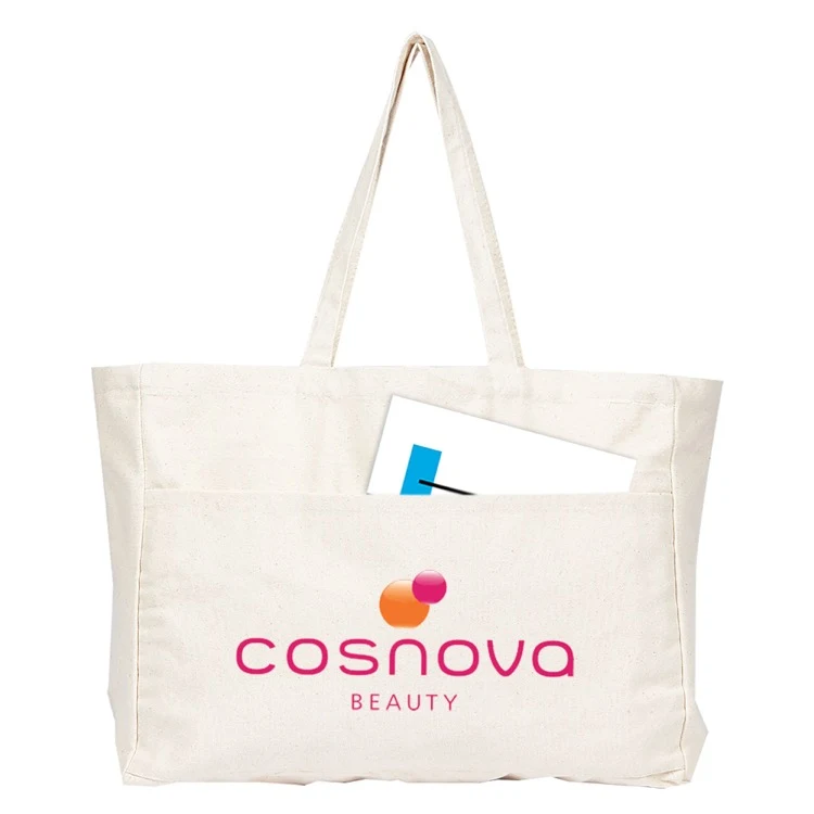 Delton Canvas Large Shopper, custom tote bag with logo imprint 1