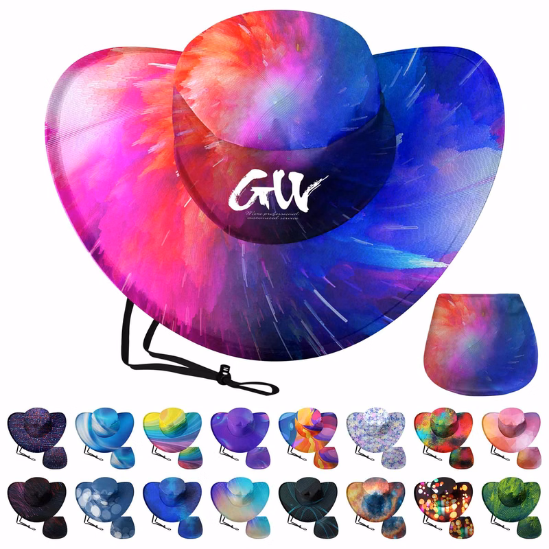 Full Color Foldable Cowboy Hat