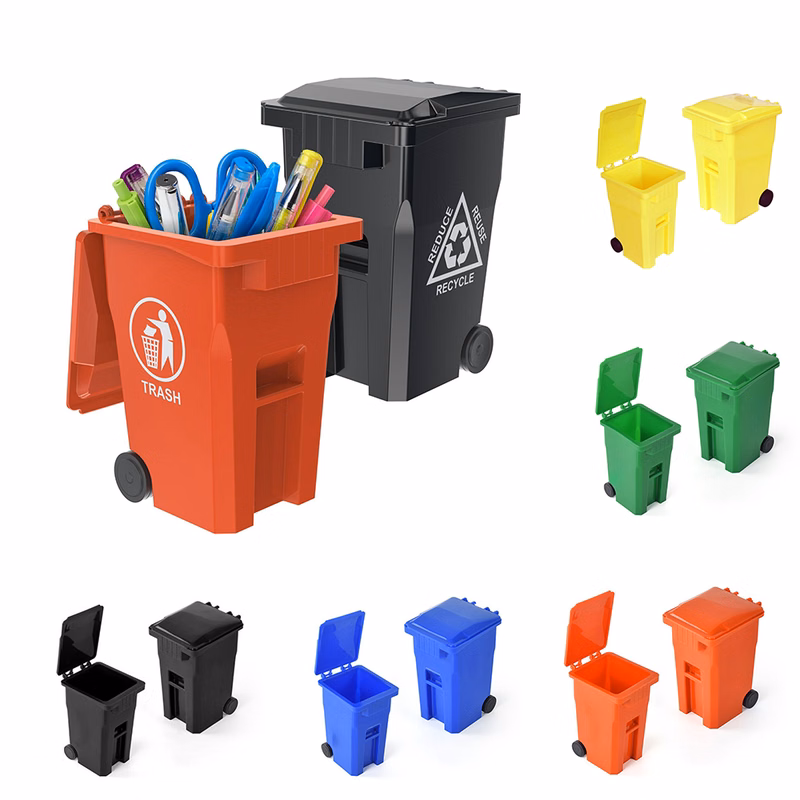 Mini Garbage Can Pen Holder
