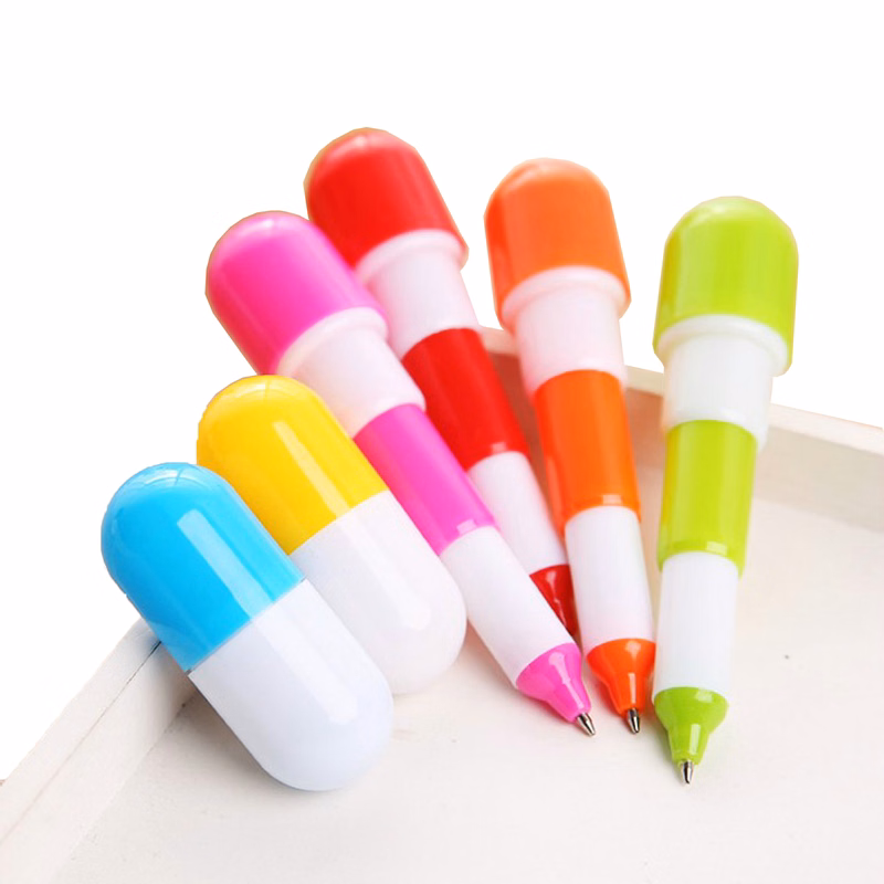 Colorful Pill Shaped Ballpoint Pen