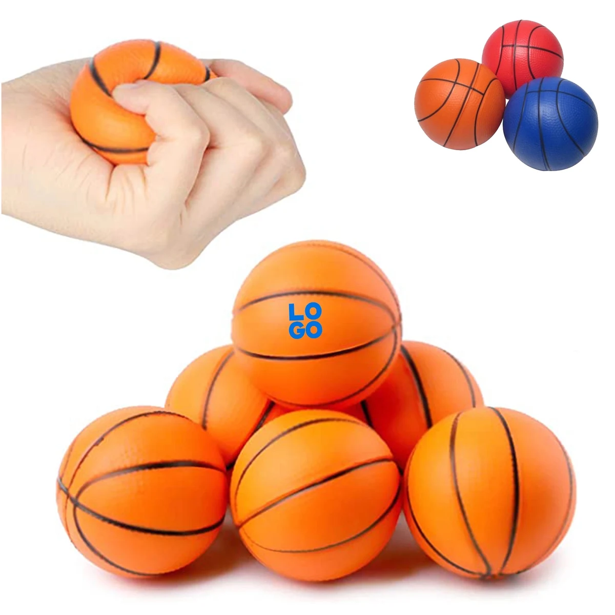 2.5" Inch Basketball Stress Ball 1