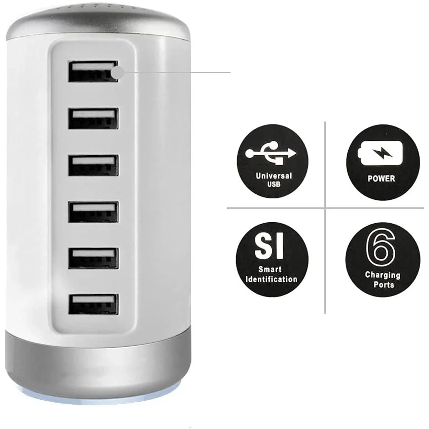 Universal USB Charger Station 6-Port 1