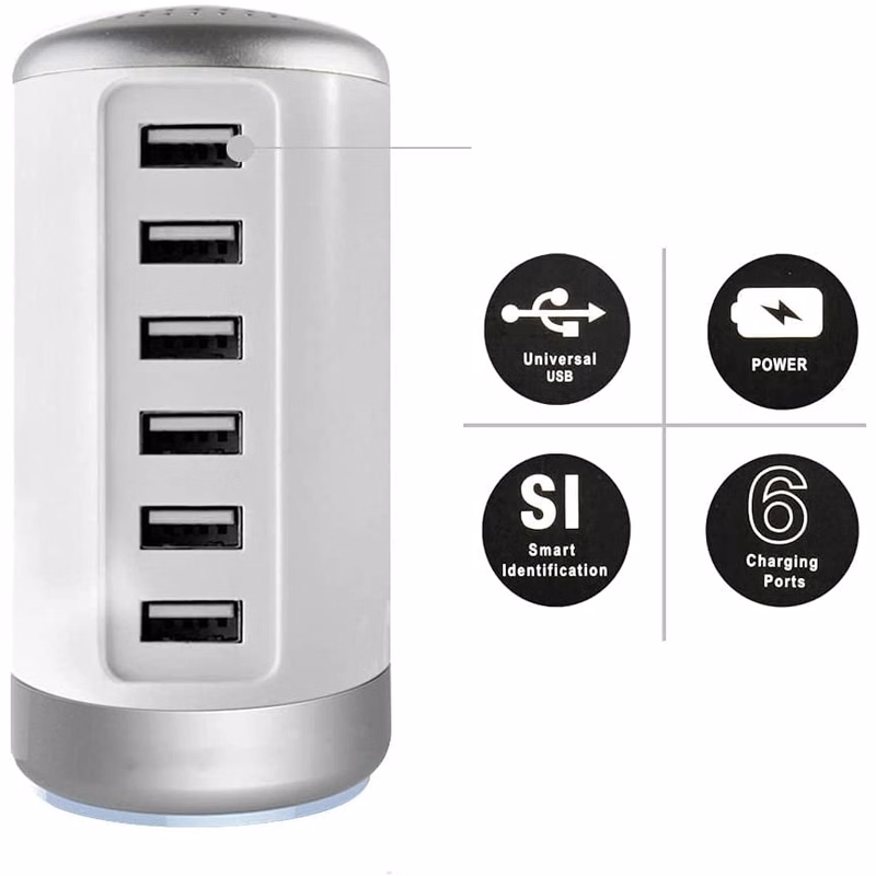 Universal USB Charger Station 6-Port