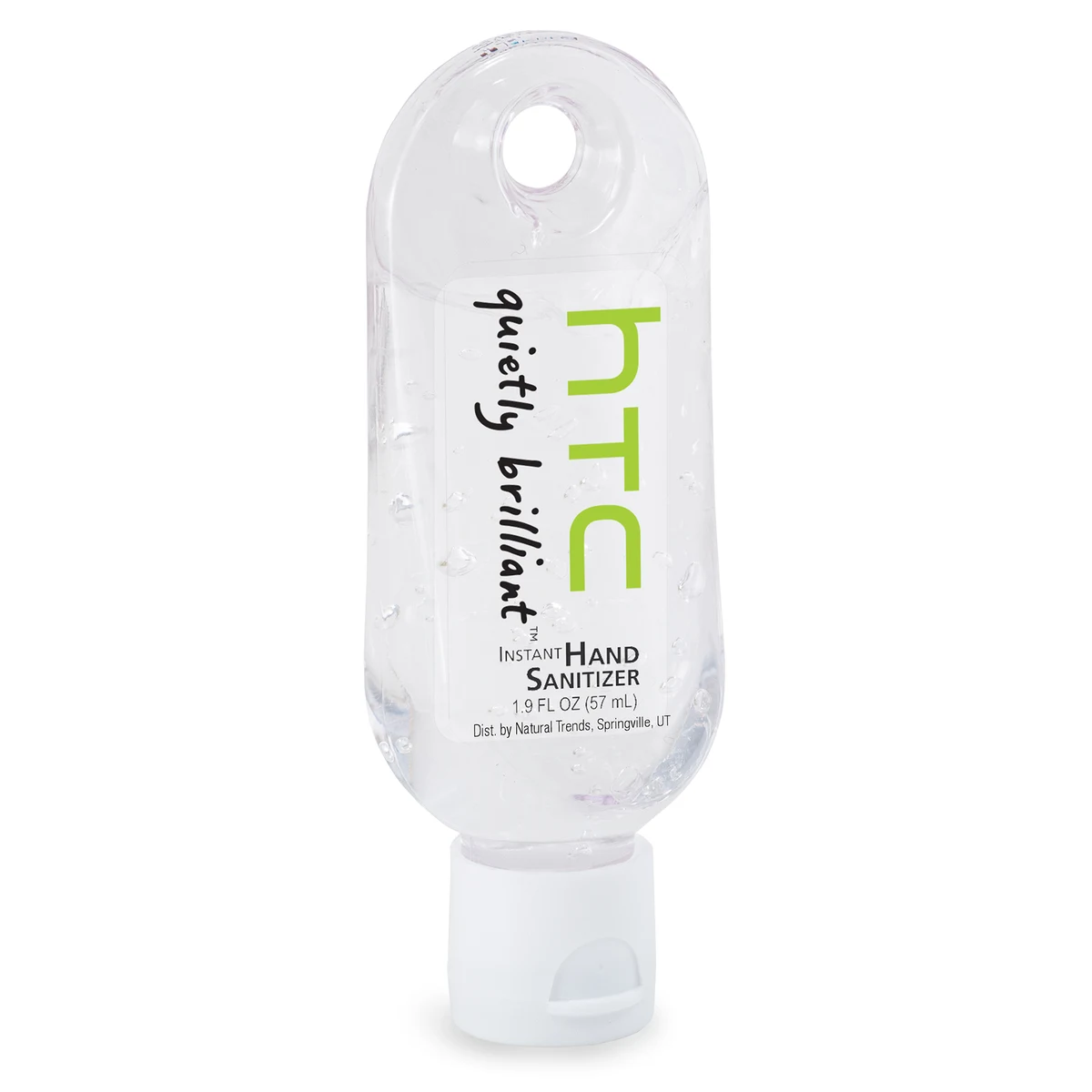 1.9 fl oz Instant Hand Sanitizer Gel in Keychain Bottle, Fragrance-free 1