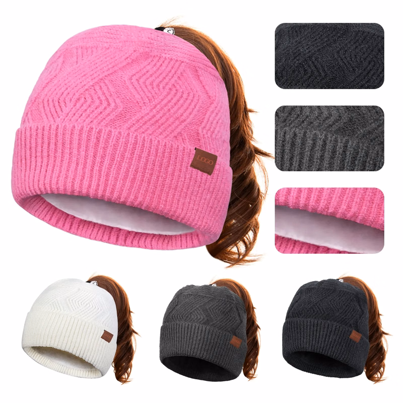 Women's Knitted Empty Top hat In Winter