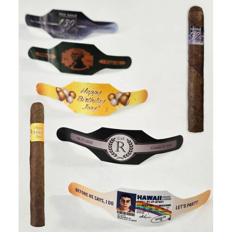 3.25" Digital Print Cigar Bands - Stock Shape(s) 1