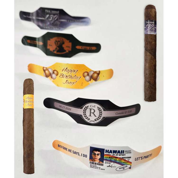 3.25" Digital Print Cigar Bands - Stock Shape(s)
