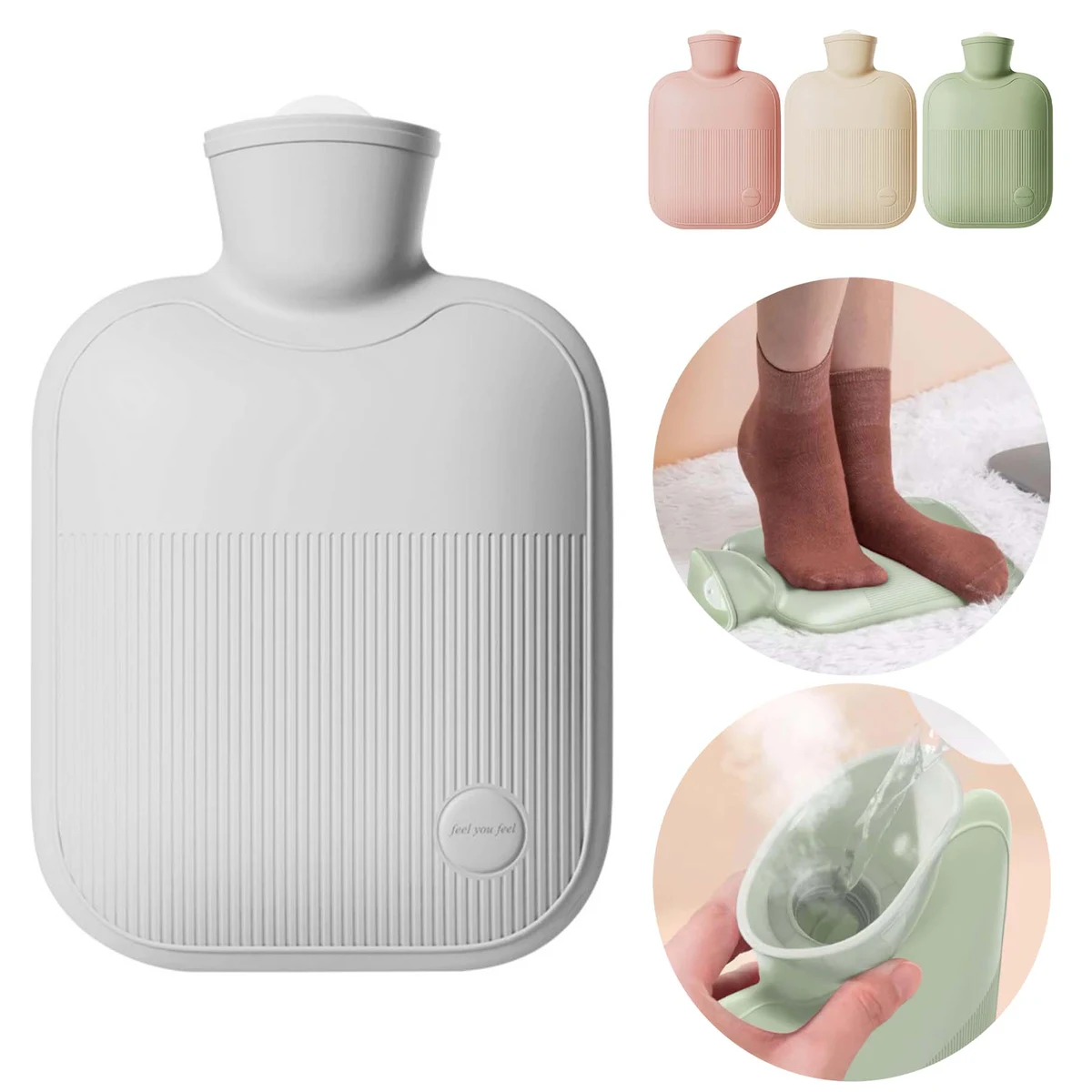 Hot Water Bottle with Soft Cover 1