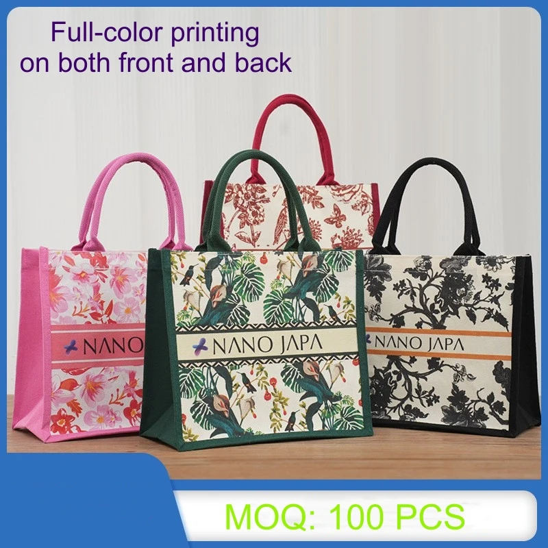 Full-color Printed Canvas Tote Bag, custom tote bag with logo imprint 1