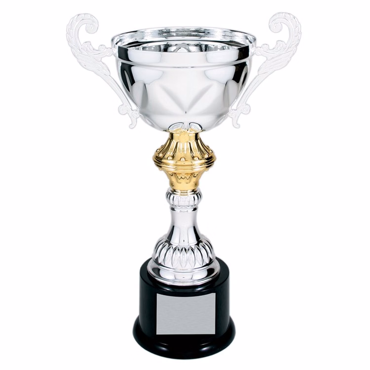 11-1/2" Tall Silver Metal Cup Trophy