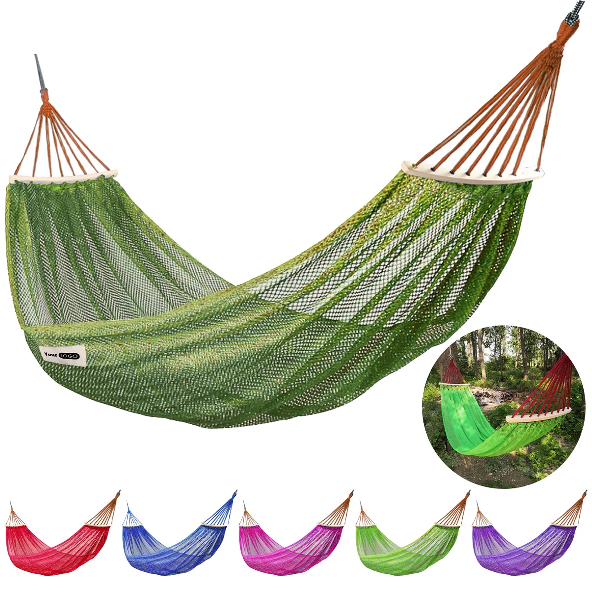 Polyester Anti Rollover Hammock With Curved Rod 1