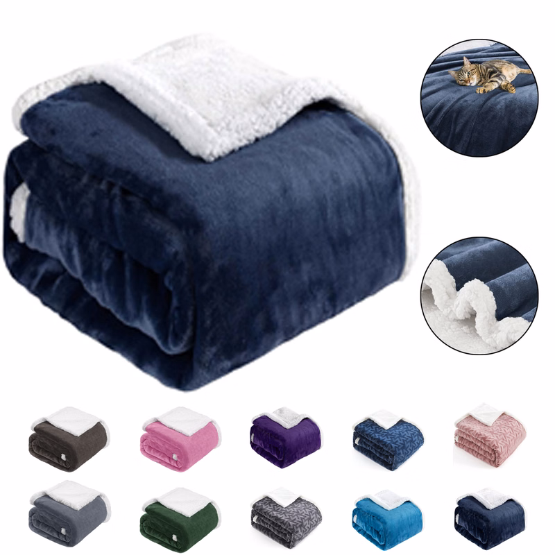 Soft Fluffy Flannel Plush Blanket