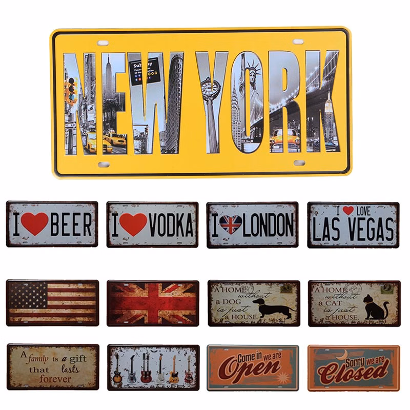 Full Color Dye Sublimated Embossed Aluminum License Plate