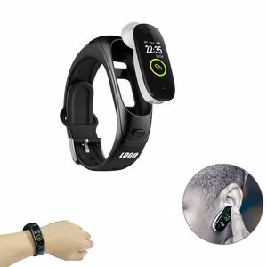 2 In 1 Fitness Tracker Bracelet With Detachable Ear Buds