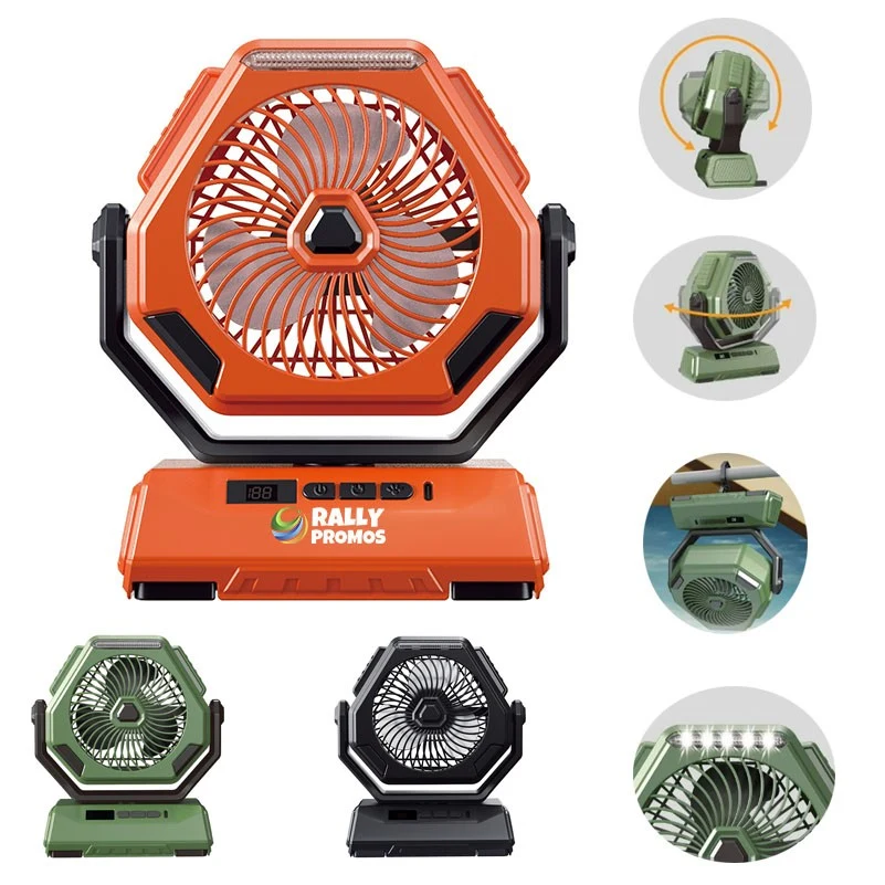 Outdoors Portable Fan With LED 1