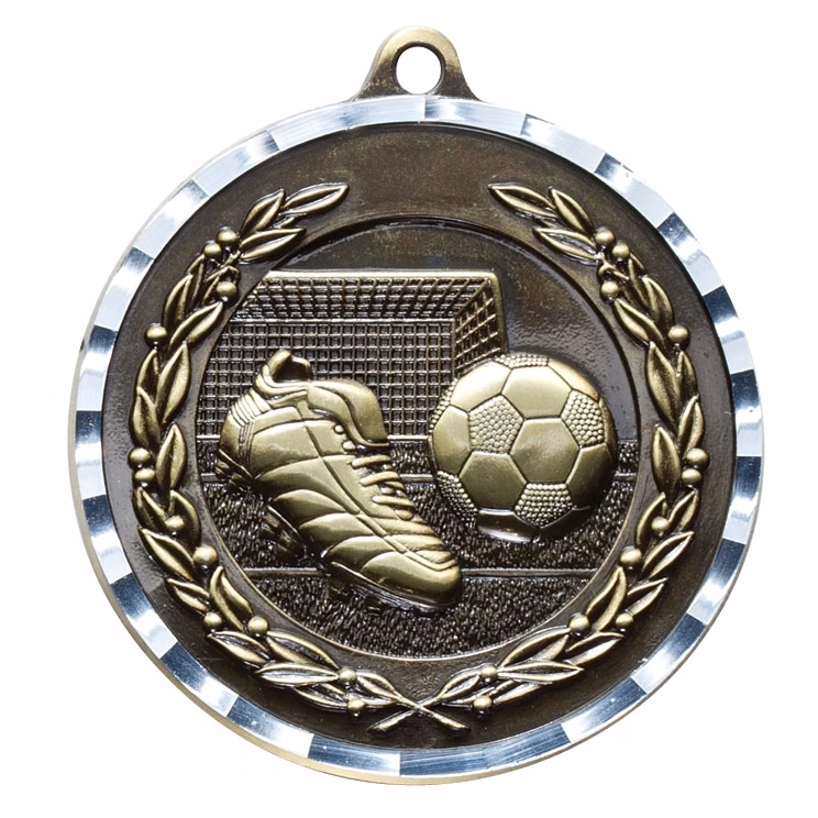 2" Soccer Diamond Cut Medal