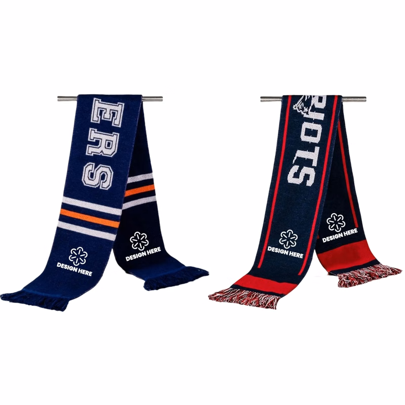 Knitted Soccer Scarf Full Color Winter Warm