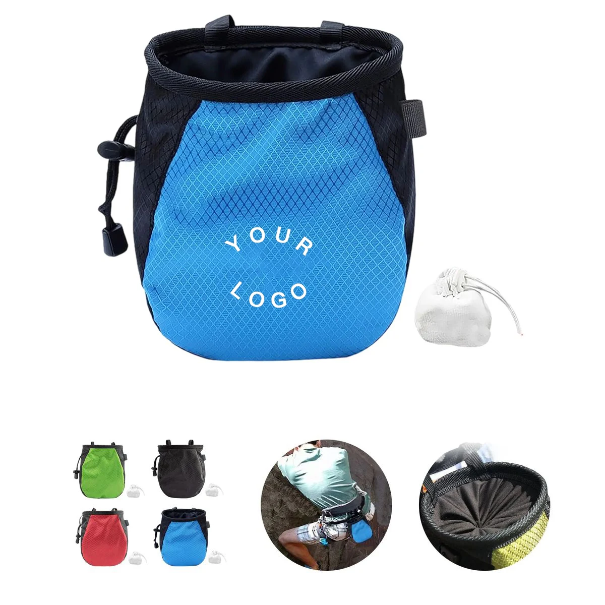 Polyester Talc Bag with Belt and Brush Slot 1