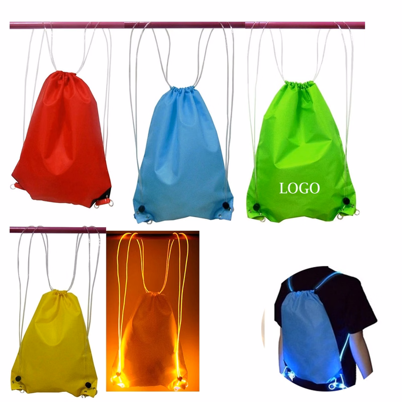 Led Light Up Drawstring Bag