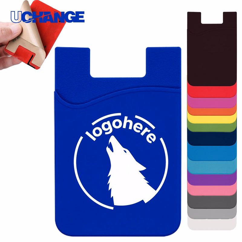 Silicone Stick On Phone Grip with Card Storage
