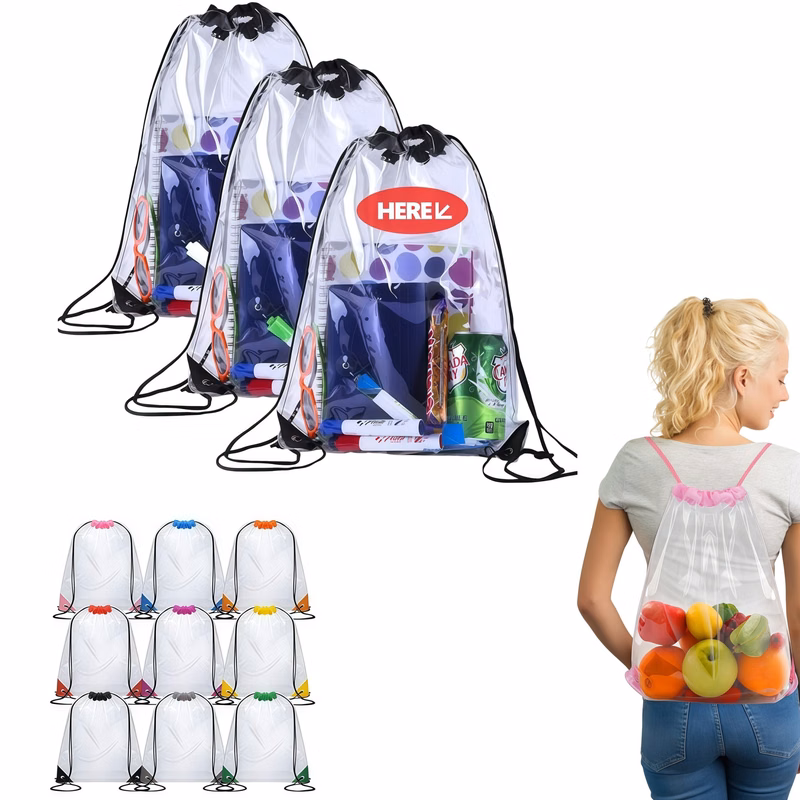 PVC Clear Drawstring Backpack