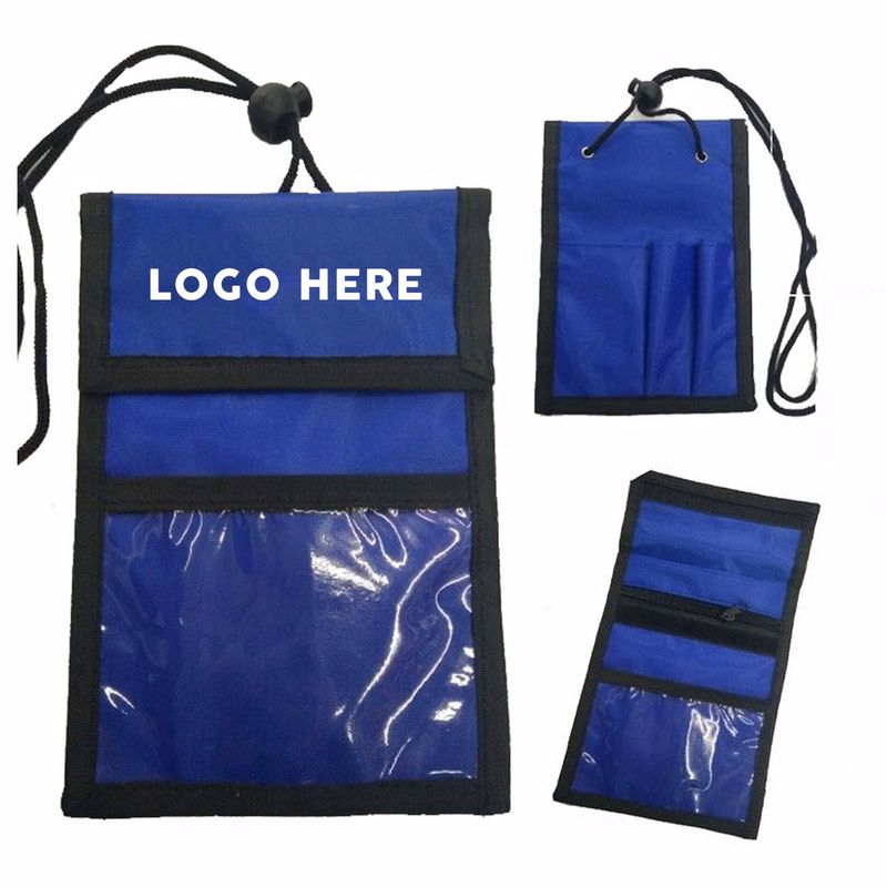 Polyester Trade Show Neck Wallets Badge Holder