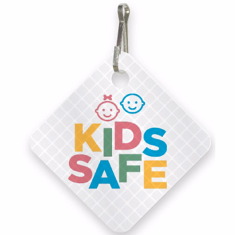 Ultra Reflective White Bag Tag Diamond shape 2" x 2", High resolution 4 colour process