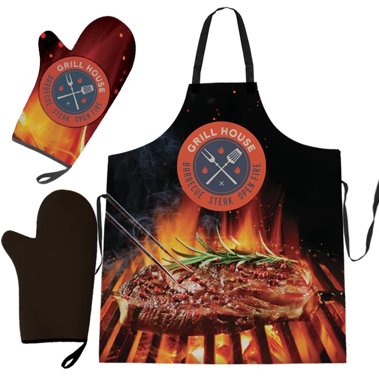 Full-Color All-Purpose Apron & Oven BBQ Mitt 1