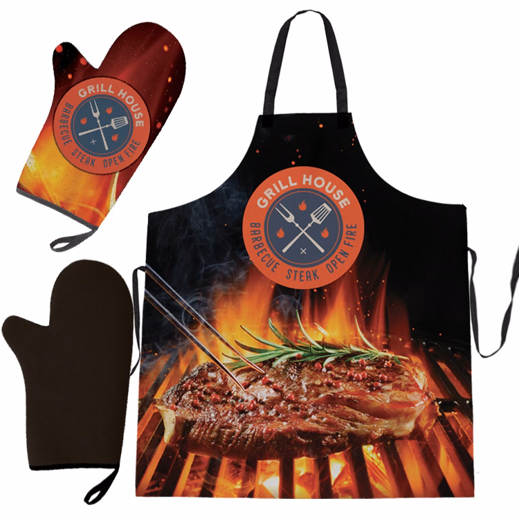 Full-Color All-Purpose Apron & Oven BBQ Mitt