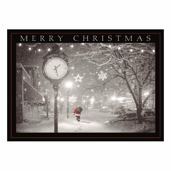 Midnight Walk Christmas Greeting Card